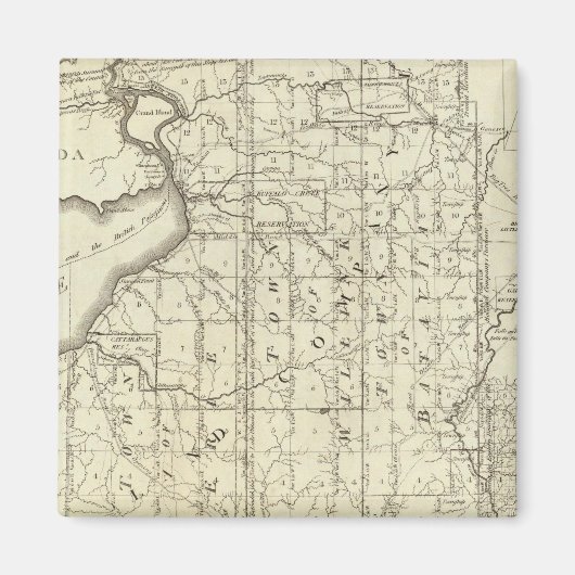 Karte von Morris's Kauf oder West Geneseo Magnet (Vorne)