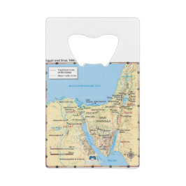 Karte von Moses-Exodus Ägypten und Sinai 1400 bis Geldbeutel Flaschenöffner