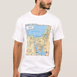 Karte von Moses-Exodus Ägypten und Sinai 1400 bis T-Shirt