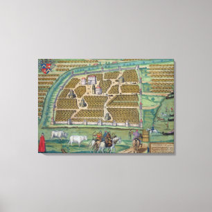 Karte von Moskau Leinwanddruck