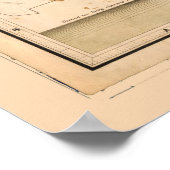 Karte von Mumbai (Bombay), Indien (1855) Poster (Ecke)