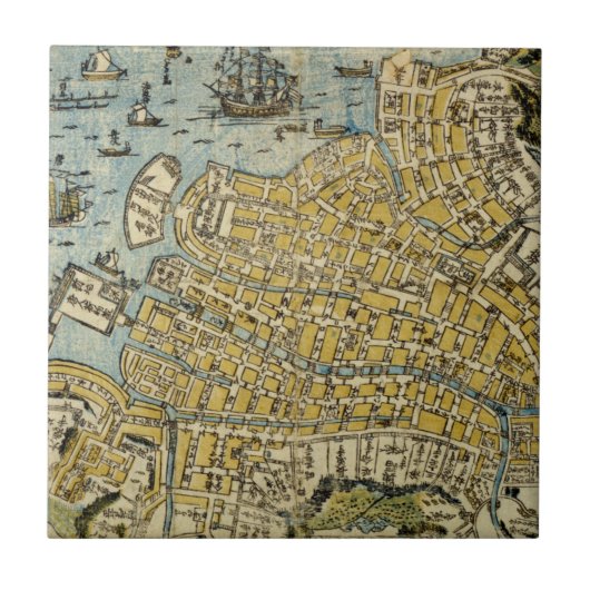 Karte von Nagasaki Fliese (Vorderseite)