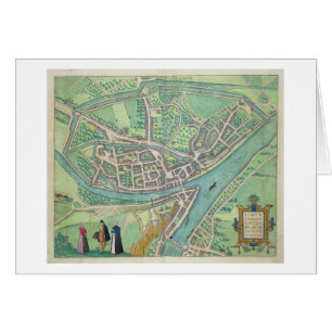 Karte von Namur, von "Civitates Orbis Terrarum"