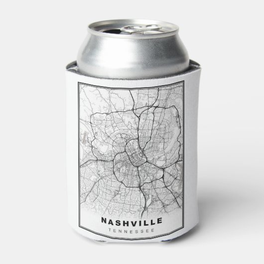 Karte von Nashville Dosenkühler (Kanne Vorderseite)