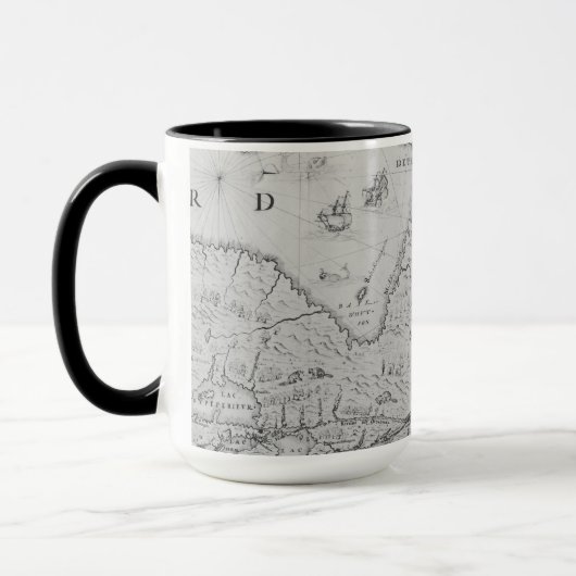 Karte von neuem Frankreich oder von Kanada Tasse (Links)