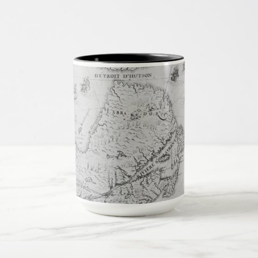 Karte von neuem Frankreich oder von Kanada Tasse (Zentrum)