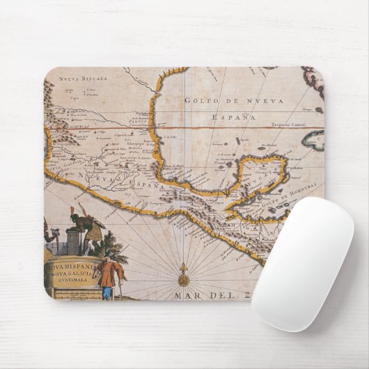 Karte von neuem Spanien |New Galizien u. Mousepad (Mit Mouse)