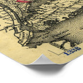 Karte von Neuengland und Umgebung (1860) Poster (Ecke)