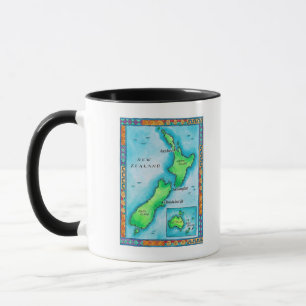 Karte von Neuseeland Tasse