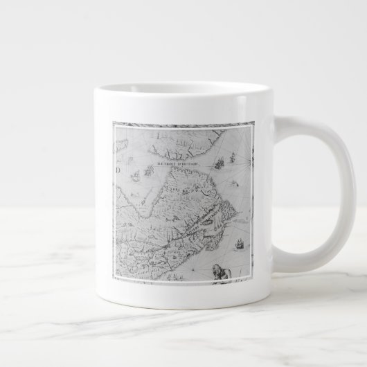 Karte von New France oder Kanada Jumbo-Tasse (Rechts)