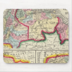 Karte von New Granada, Venezuela und Guyana Mousepad