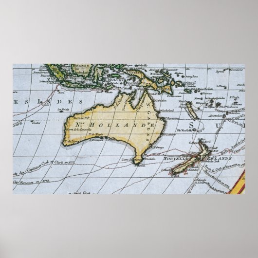 Karte von New Holland Poster (Vorne)