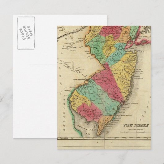Karte von New Jersey (Vorne/Hinten)