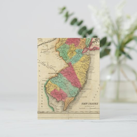 Karte von New Jersey (Stehend Vorderseite)