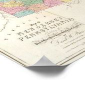 Karte von New Jersey und Pennsylvania Poster (Ecke)