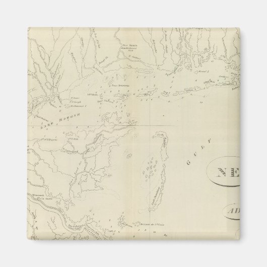 Karte von New Orleans Magnet (Vorne)