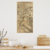 Karte von New Orleans und Umgebung Poster (Küche)