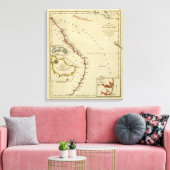 Karte von New South Wales Leinwanddruck (Insitu (Wohnzimmer))