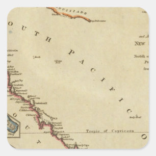 Karte von New South Wales Quadratischer Aufkleber