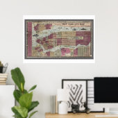 Karte von New York City (1857) Poster (Heimbüro)