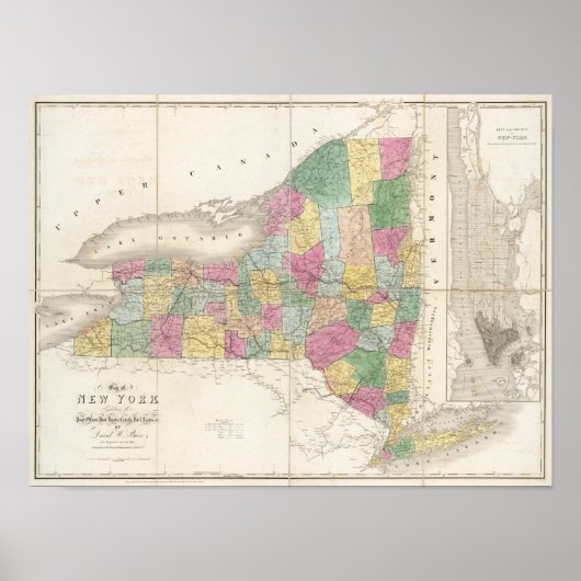 Karte von New York Poster (Vorne)
