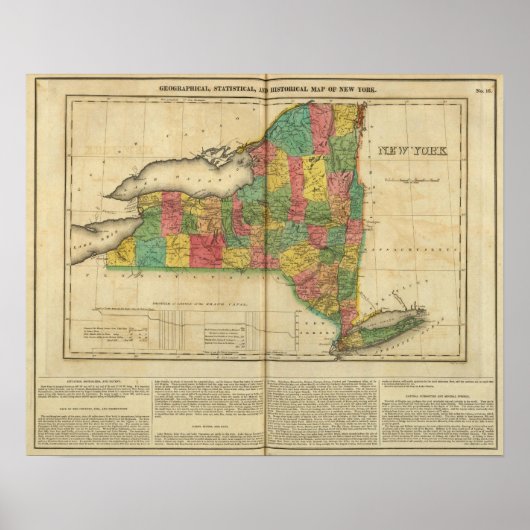 Karte von New York Poster (Vorne)