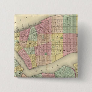 Karte von New York und den angrenzenden Städten Button