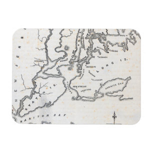 Karte von New York und von Nähe Magnet