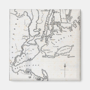 Karte von New York und von Nähe Magnet