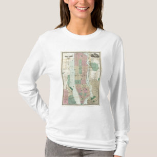 Karte von New York und von Nähe T-Shirt