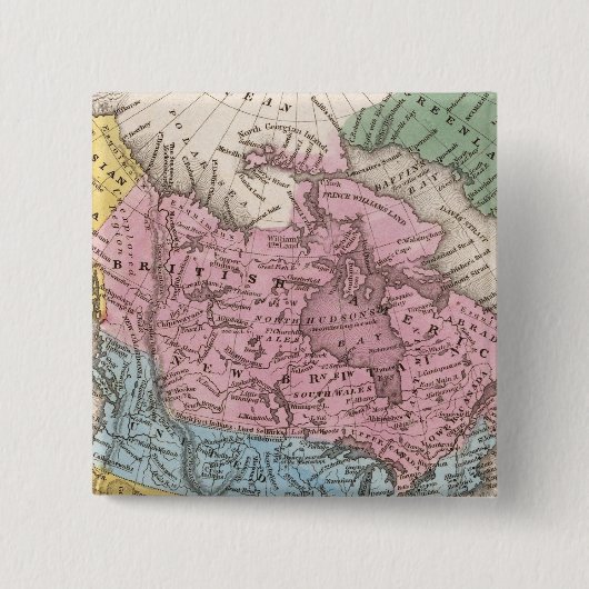 Karte von Nordamerika 2 Button (Vorderseite)