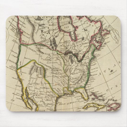 Karte von Nordamerika 2 Mousepad (Vorne)