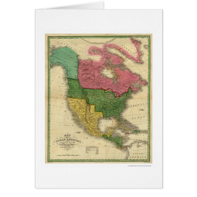 Karte von Nordamerika durch AVW. Vance 1826 (Vorne)