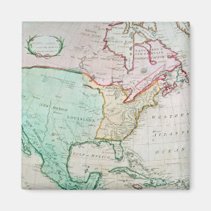 Karte von Nordamerika Magnet