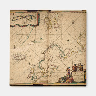 Karte von Nordeuropa Magnet