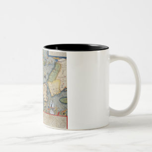Karte von Nordeuropa, von 'Civitates Orbis Terr Zweifarbige Tasse