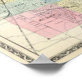 Karte von Normal, Bloomington Poster (Ecke)