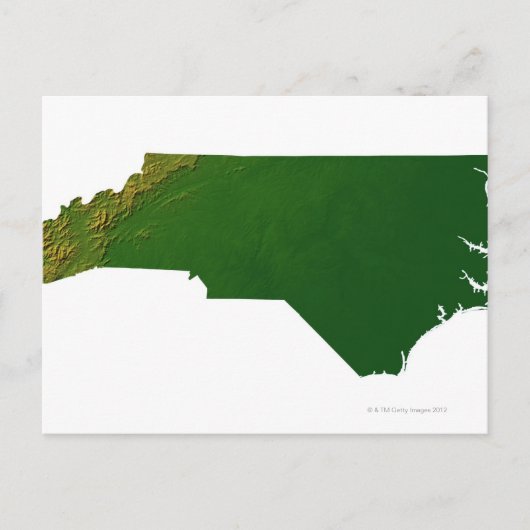 Karte von North Carolina (Vorderseite)