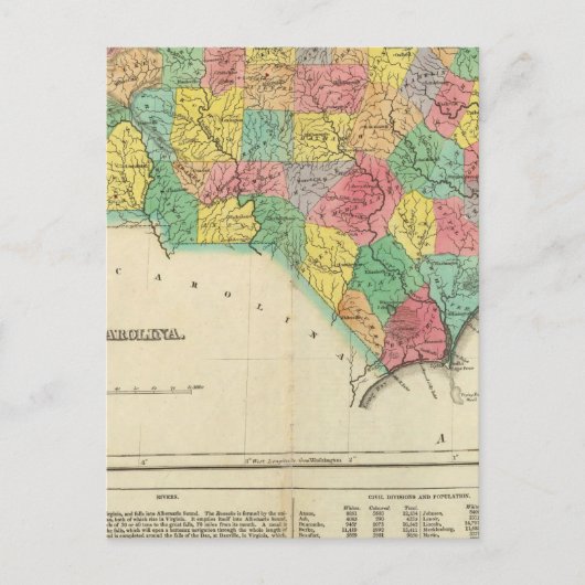 Karte von North Carolina (Vorderseite)