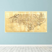 Karte von North Carolina (1808) Leinwanddruck (Insitu (Holzboden))