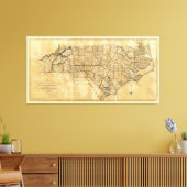 Karte von North Carolina (1808) Leinwanddruck (Insitu (Wohnzimmer))
