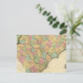 Karte von North South Carolina (Stehend Vorderseite)