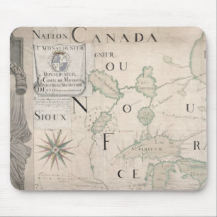 Karte von Nouvelle-Frankreich 1699 Mousepad