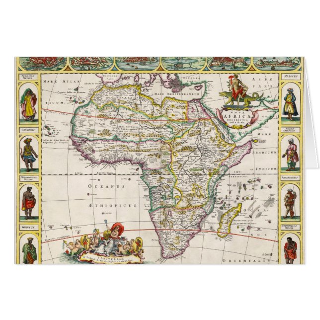 Karte von Nova Afrika Afrikas | (Vorderseite (Horizontal))