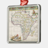 Karte von Nova Afrika Afrikas | Ornament Aus Metall (Links)