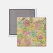 Karte von Ohio 2 Magnet (Vorderseite/Rückseite)