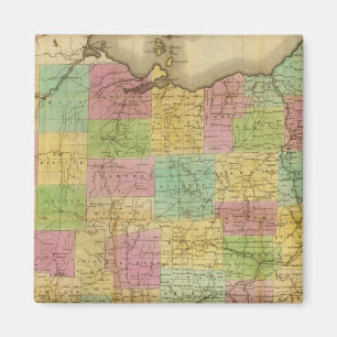Karte von Ohio 2 Magnet
