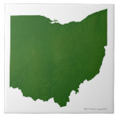 Karte von Ohio Fliese (Vorderseite)
