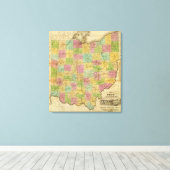 Karte von Ohio Leinwanddruck (Insitu (Holzboden))