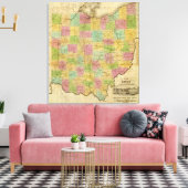 Karte von Ohio Leinwanddruck (Insitu (Wohnzimmer))